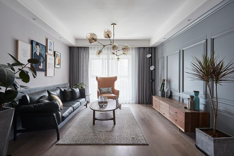 100平方欧式客厅实木地板家装图片