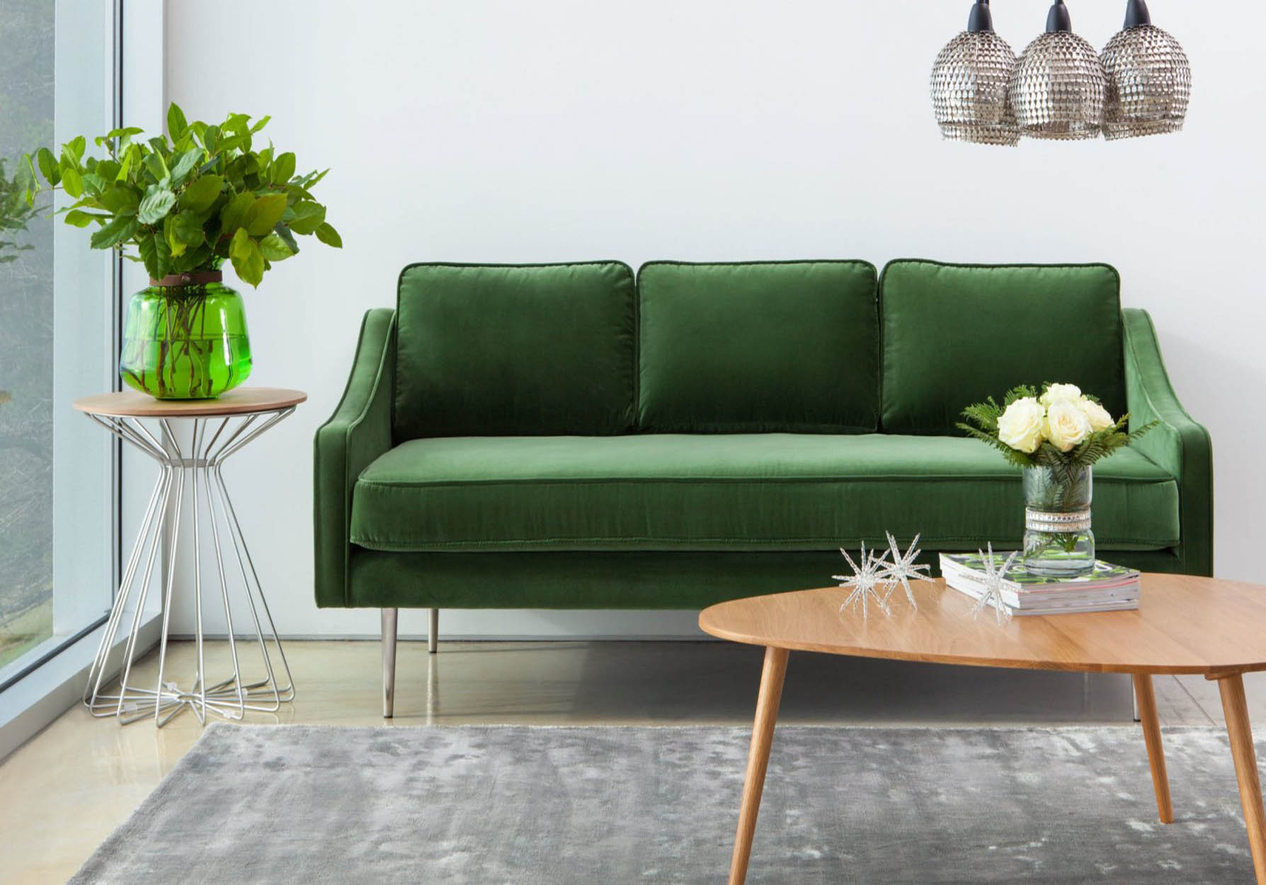 后现代风格绿色组合沙发图片_土巴兔装修效果图