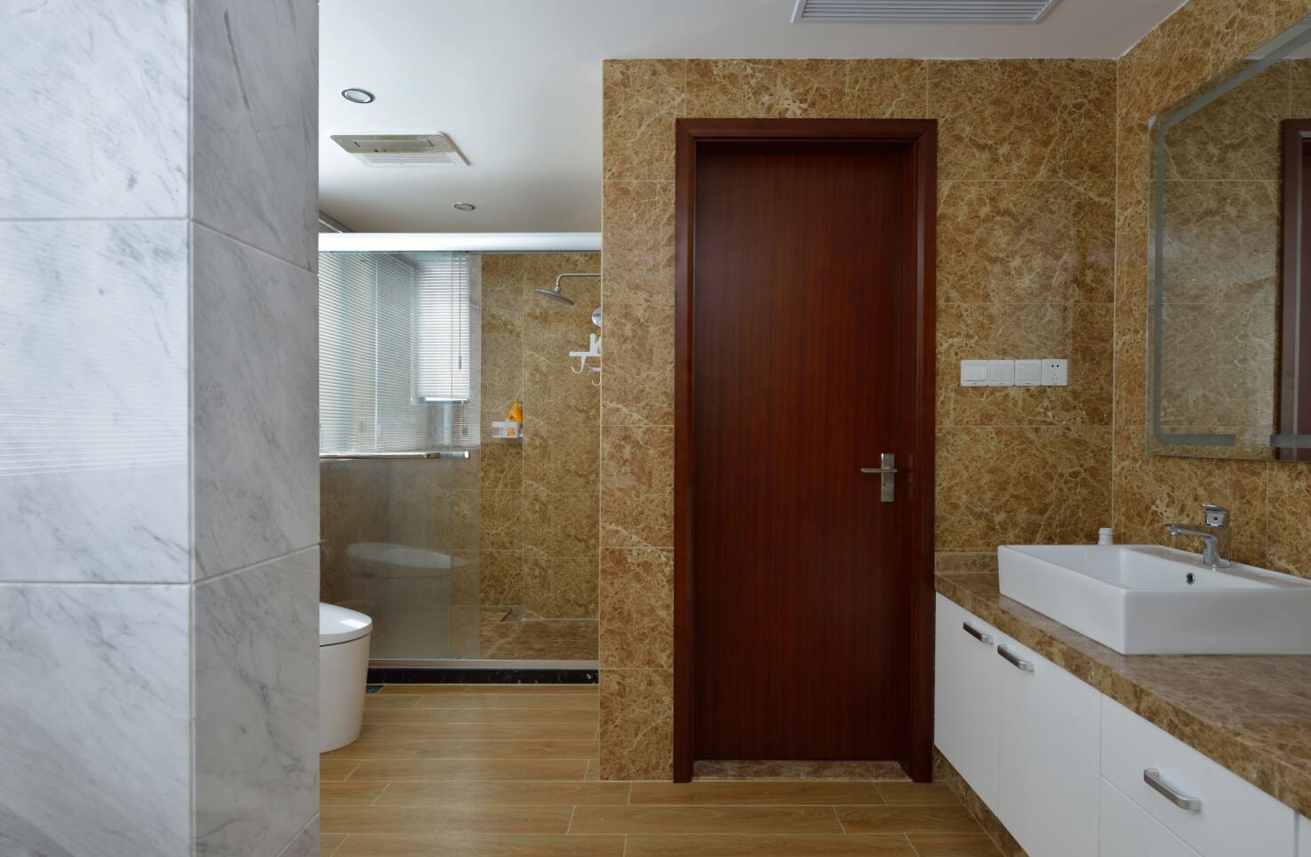 现代新中式别墅卫生间装修效果图片大全
