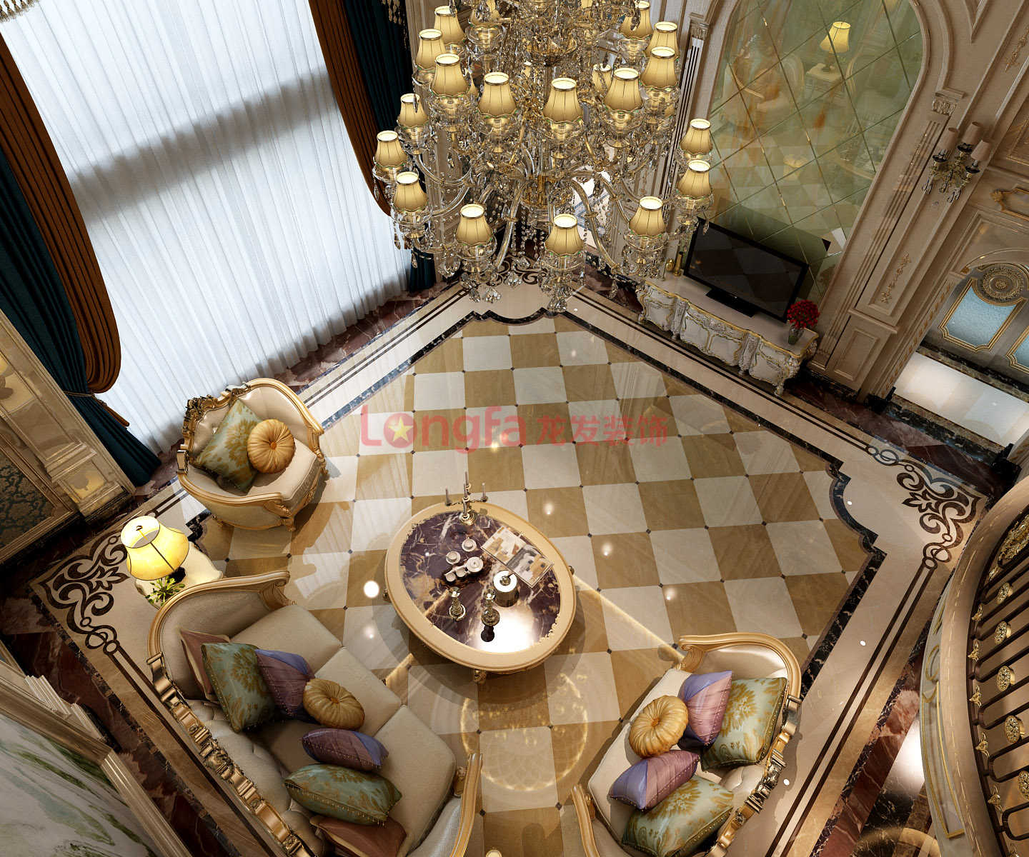 欧式客餐厅家装一套效果图|空间|家装设计|张美丽效果图 - 原创作品 - 站酷 (ZCOOL)