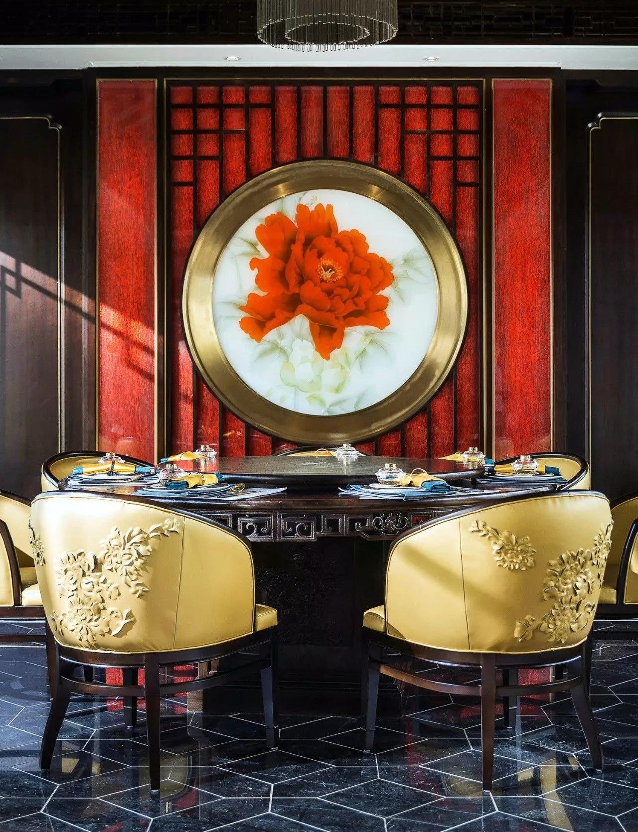 中式别墅豪宅餐厅设计效果图