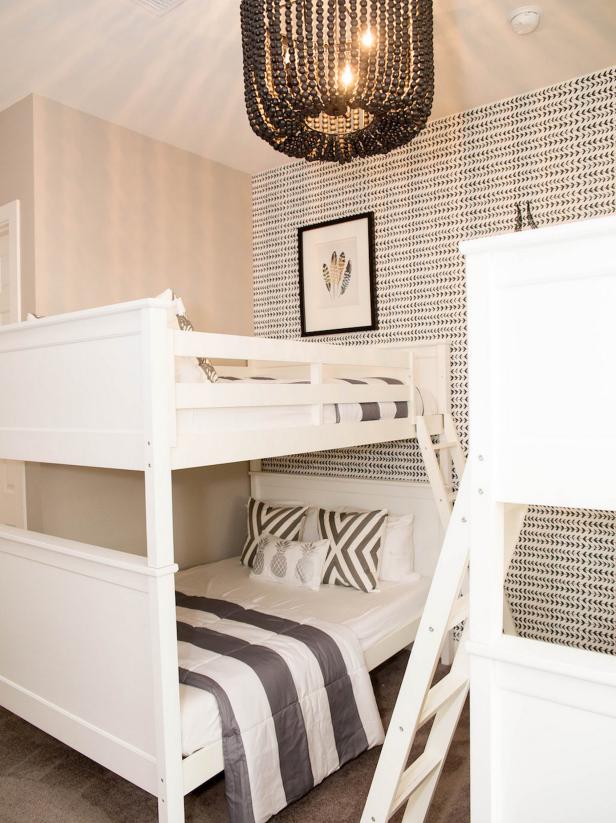 2019北欧风格儿童卧室楼梯床设计图片