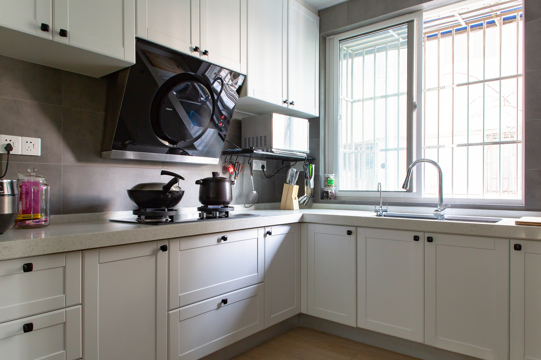 北欧简约风格白色厨房橱柜家装效果图大全