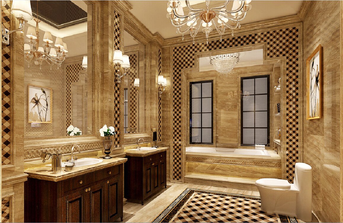 别墅室内设计欧式浴缸装修效果图片