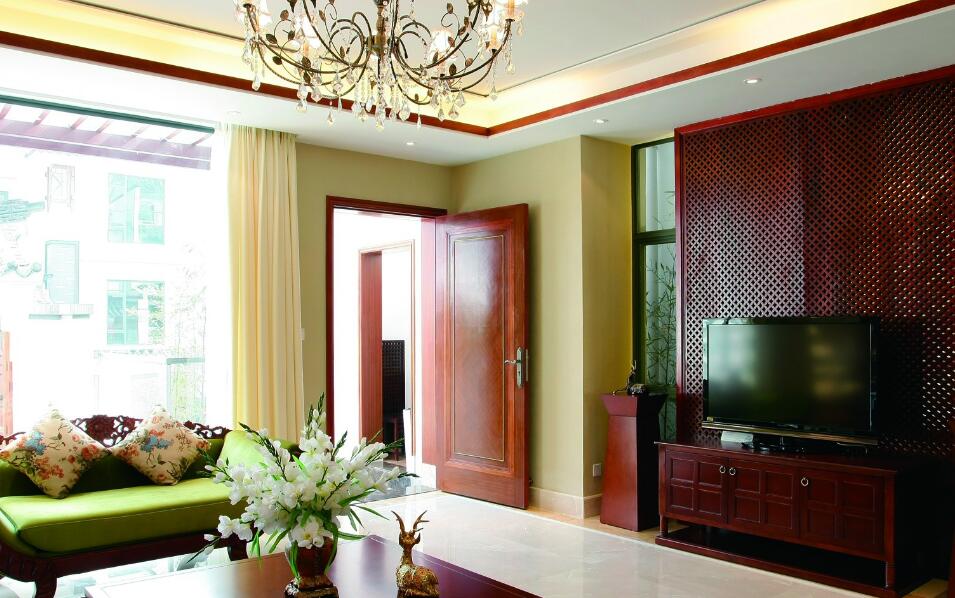 东南亚风格客厅室内电视柜装修设计图片