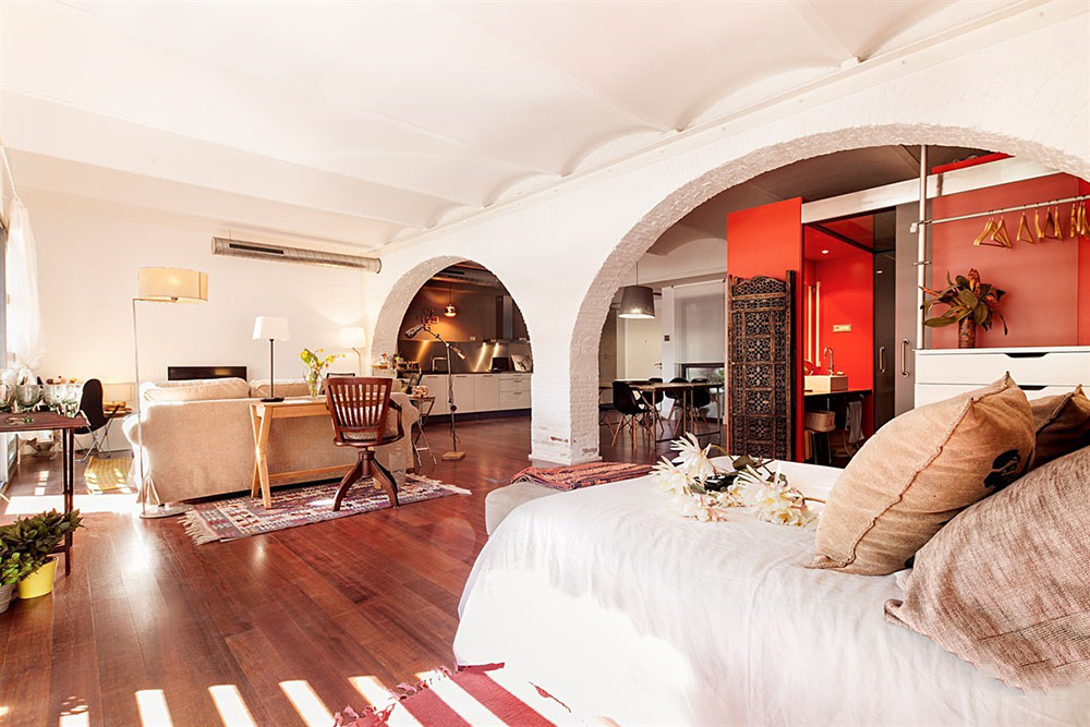 地中海别墅客厅拱形门洞装修效果图片