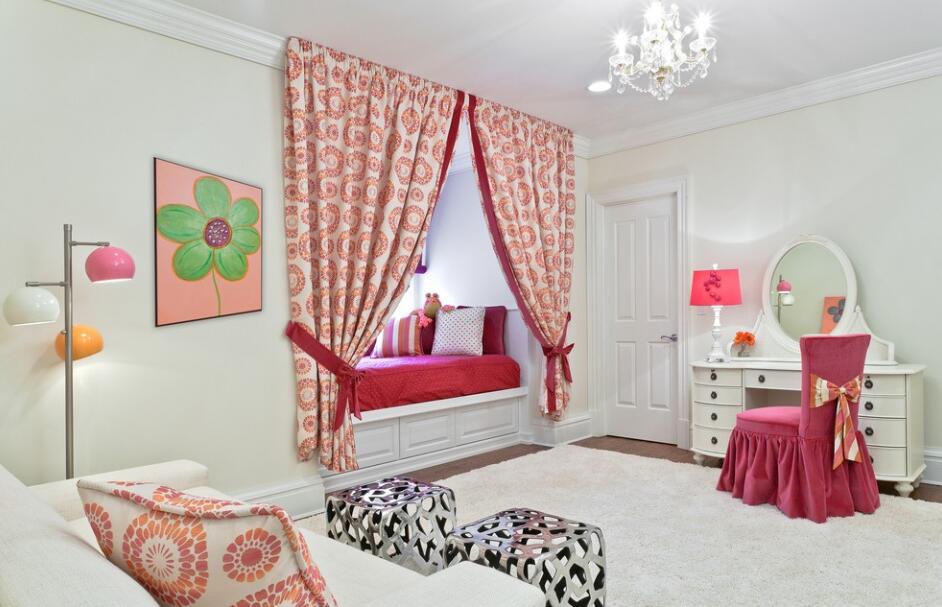 儿童房室内窗帘装饰设计实景图