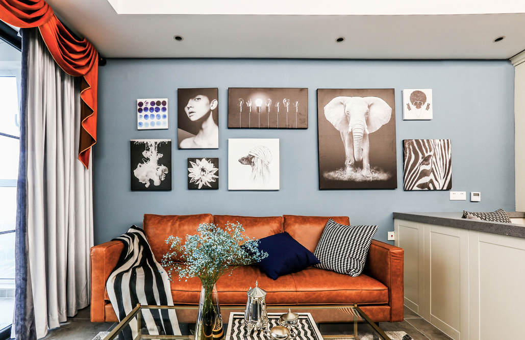 房屋客厅沙发颜色搭配装饰设计效果图2019