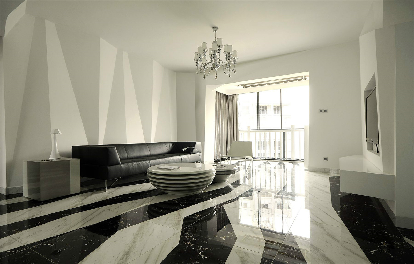 经典现代风格120平三居客厅沙发设计图片