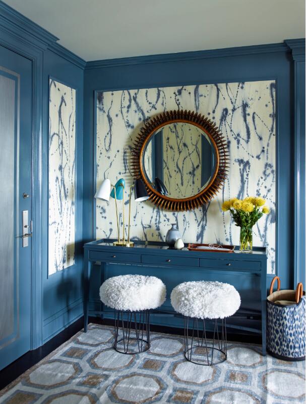 家居室内蓝色梳妆台设计效果图片