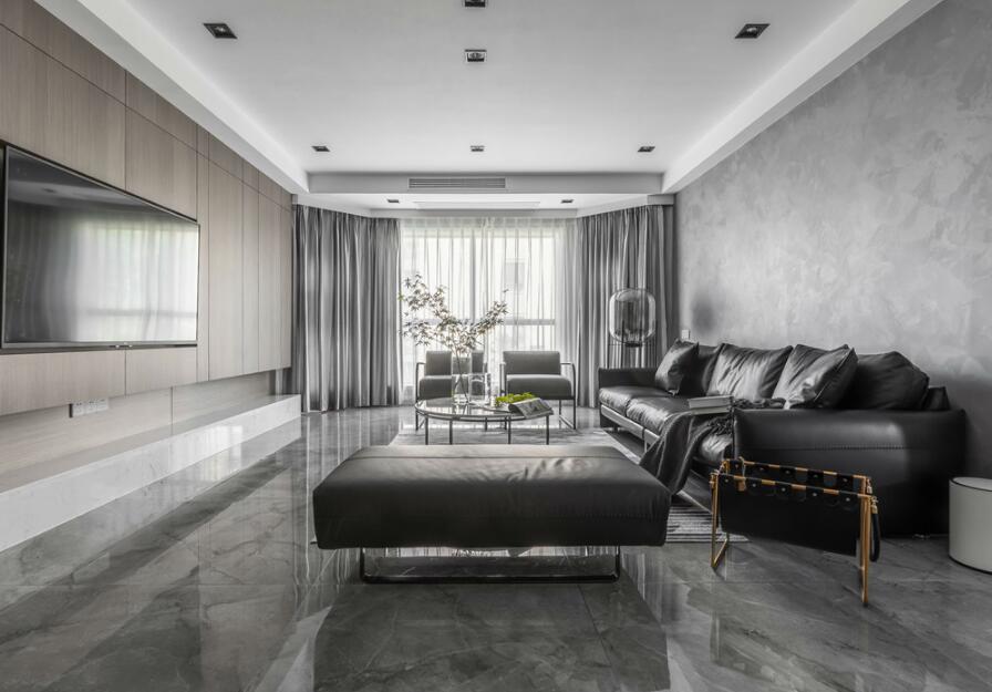 家用客厅真皮沙发装修设计图大全2019