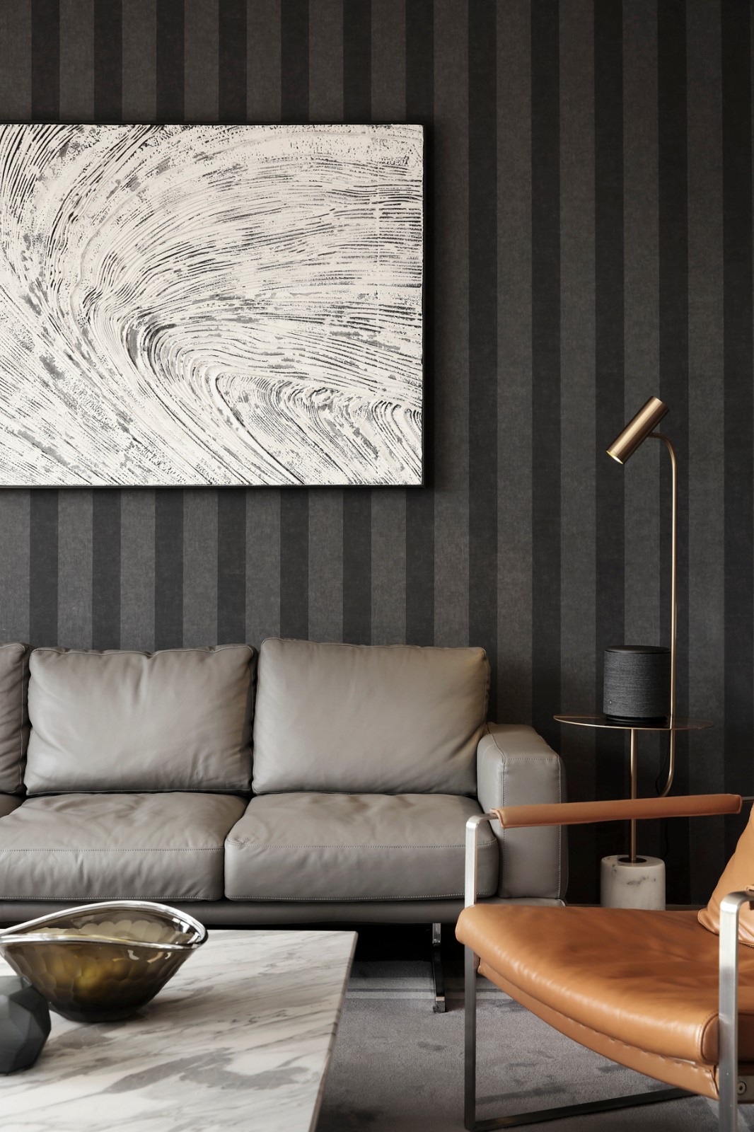 简约现代风格客厅沙发背景墙设计效果图片