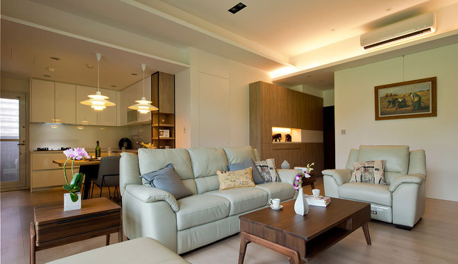 简约宜家风格110平二居室客厅沙发搭配设计图片