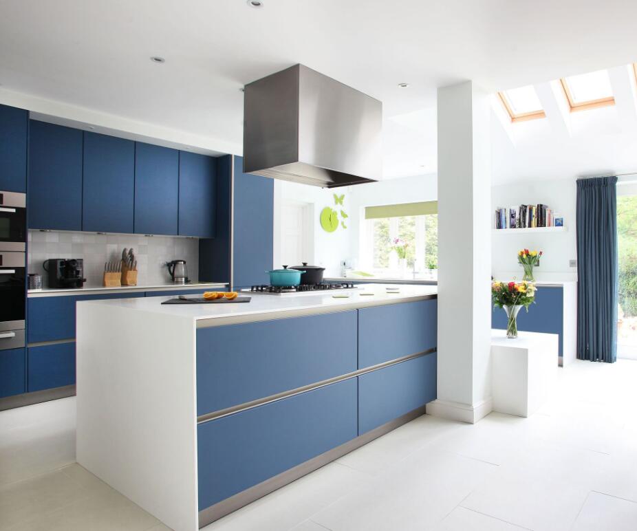蓝色家居厨房简单装修设计图片