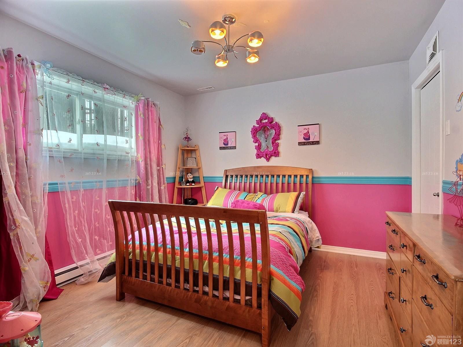 美式乡村风格儿童卧室设计装修效果图