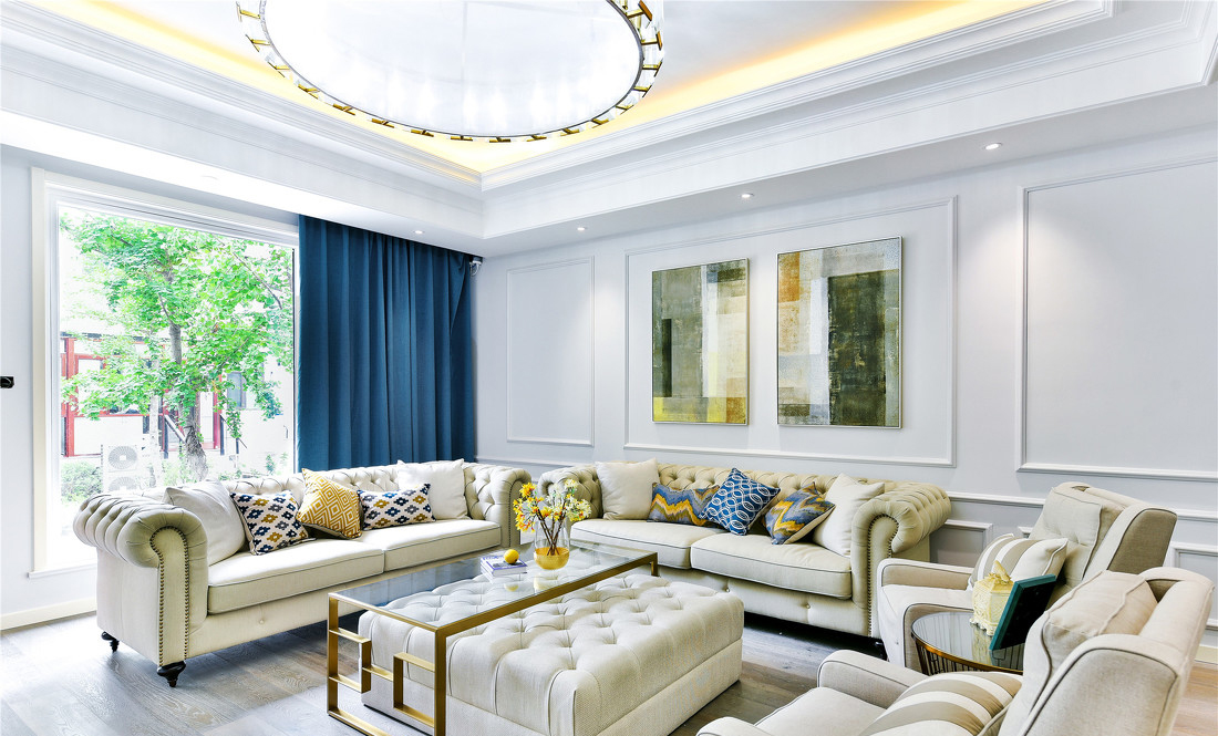 欧式风格别墅家居客厅装饰设计效果图大全