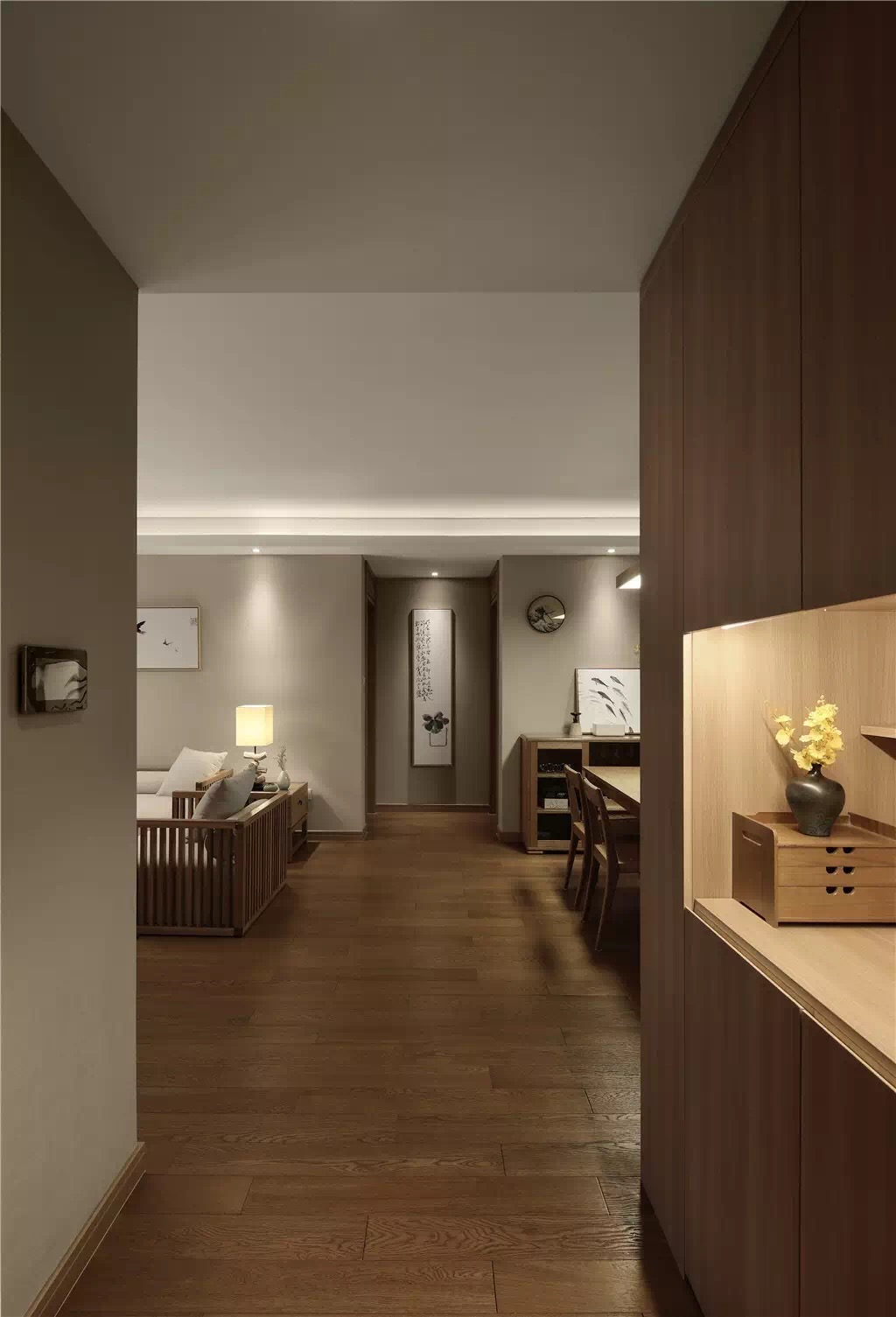 日式风格二居室室内走廊装修设计图片