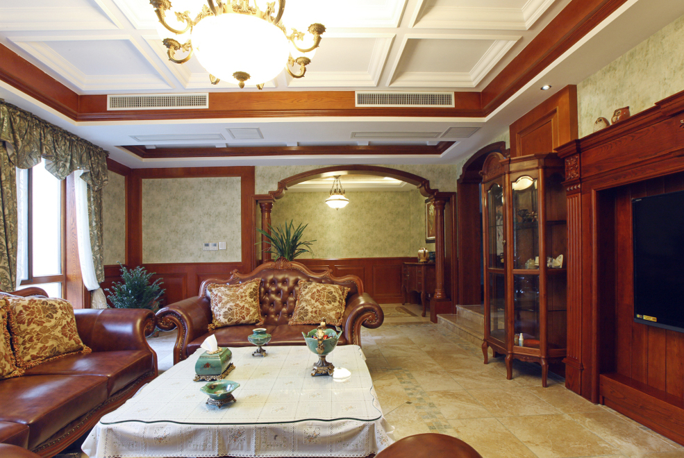 三层别墅室内客厅设计装修效果图片