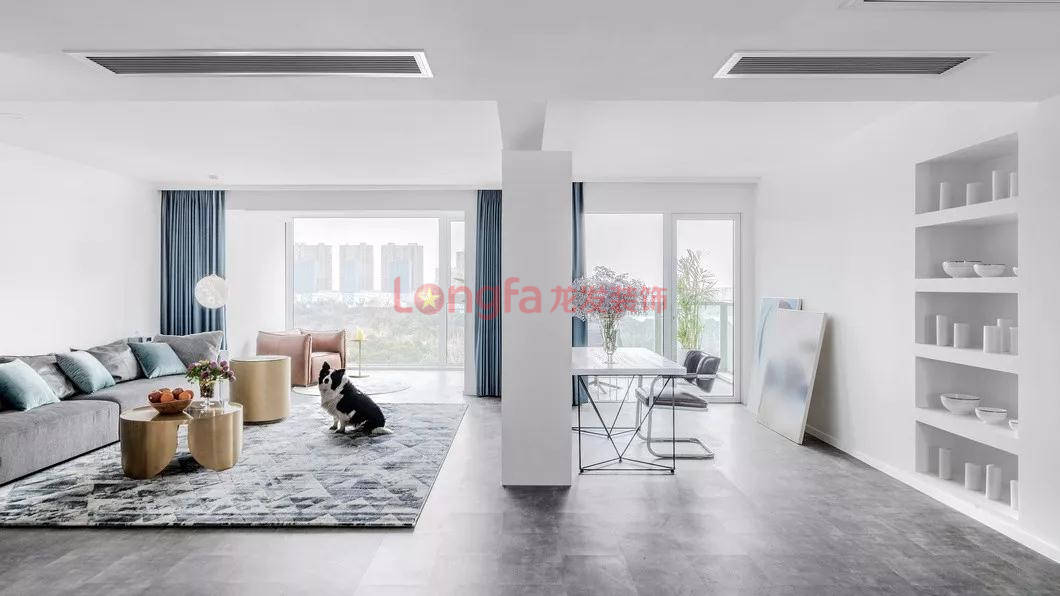 现代北欧风格260平米三居客厅装饰效果图片