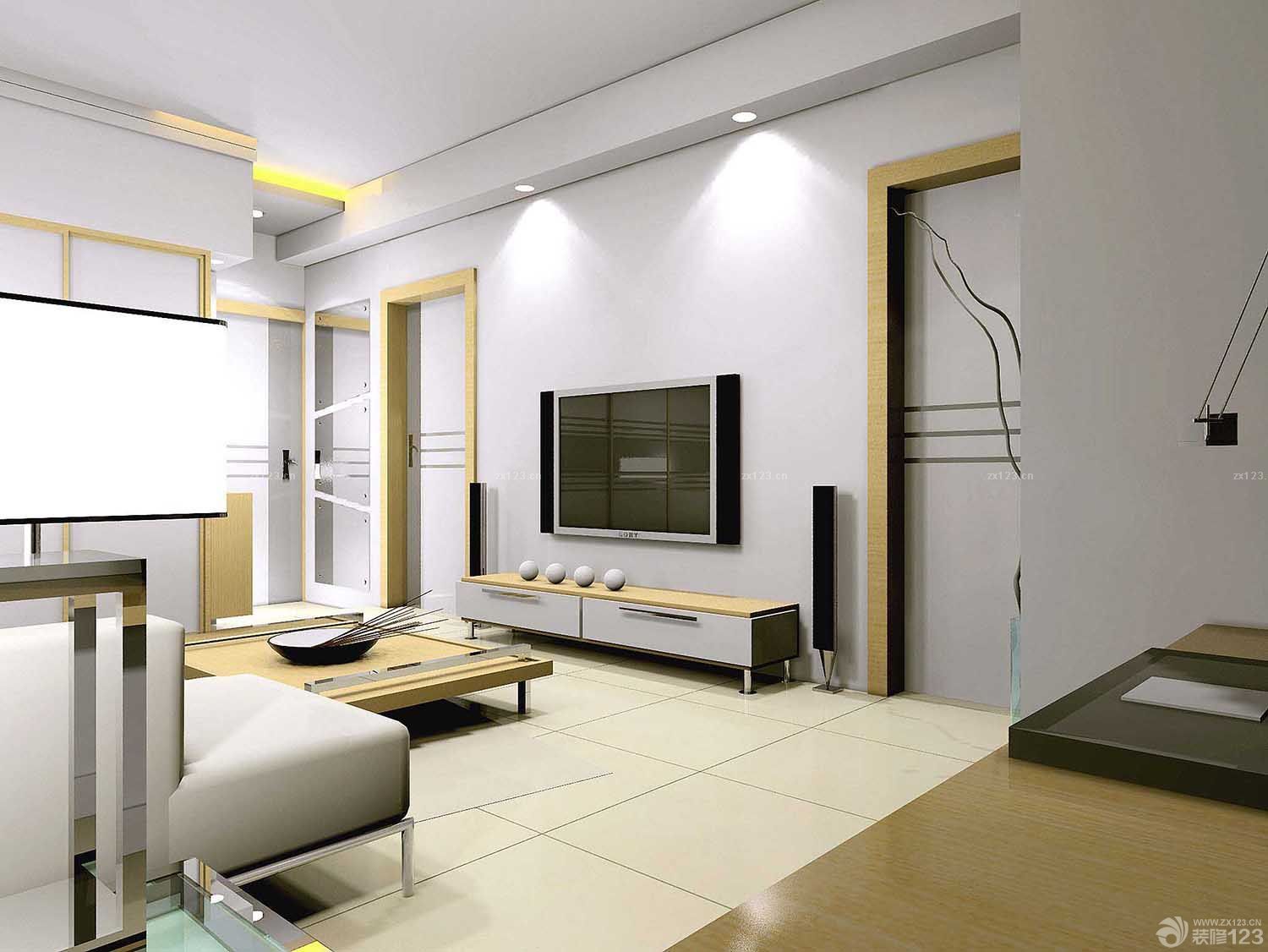 现代设计风格80平两室一厅装修效果图片