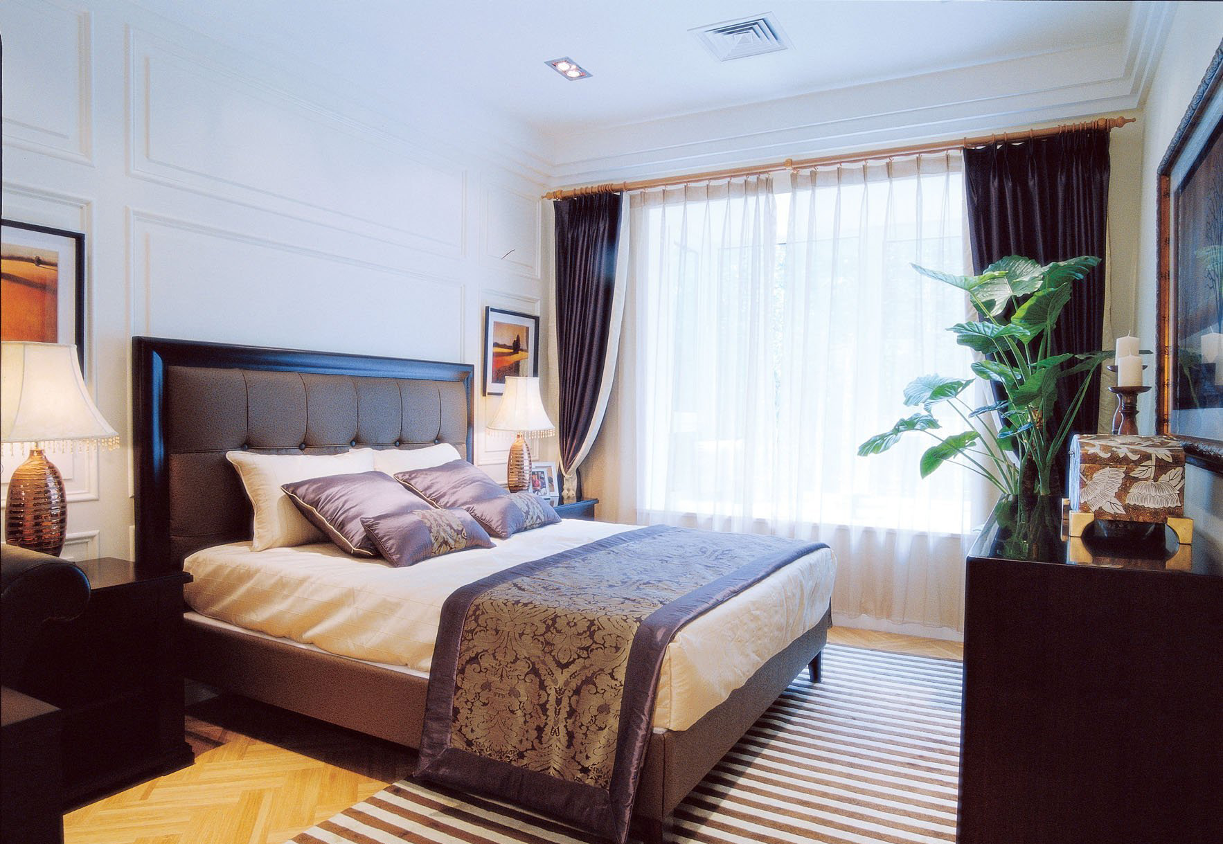 现代轻奢风卧室，气质颜值双双在线 - 肖大懒懒设计效果图 - 每平每屋·设计家