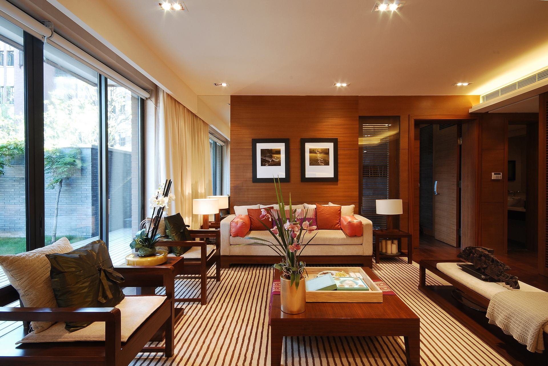 新中式风格元素客厅装饰效果图