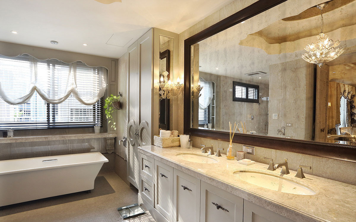 最漂亮小型别墅浴室镜子装修效果图片