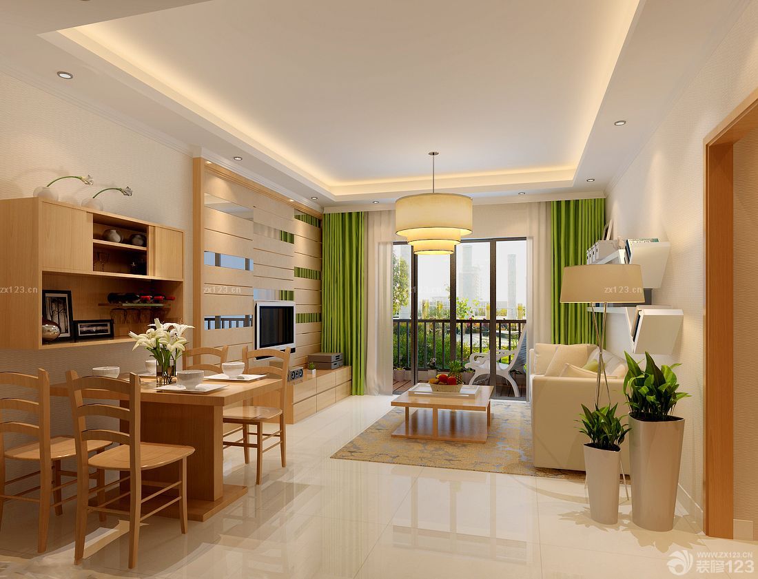中式50平小户型客厅家具搭配装修案例