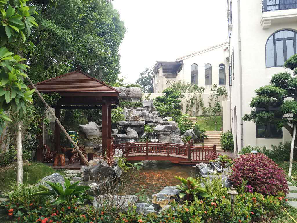中式风格别墅花园亭子设计图片