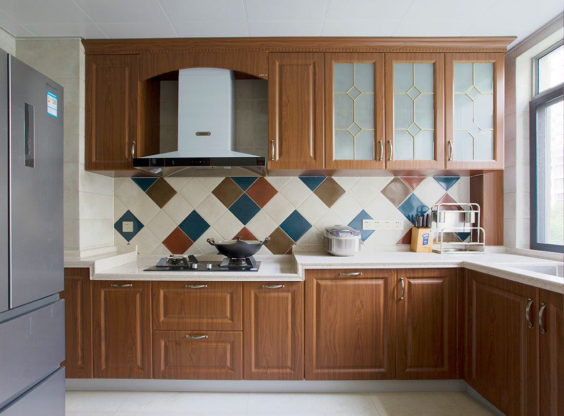 中式风格厨房实木橱柜装修设计案例大全